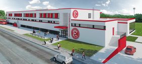 Animation des neuen Nachwuchsleistungszentrums. Quelle: Fortuna Düsseldorf