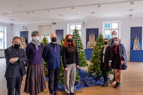 (V. l.): Andrzej Koliński, Polnisches Institut, Joanna Rościszewska, Museum Krakau, Wojciech Poczachowski, Polnisches Institut, Anna Śliwa-Suchowiak, Museum Krakau, Monika Werner, Polnisches Institut, Dr. Wilko Beckmann und Dr. Daniela Antonin, Hetjens 