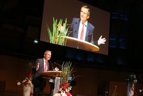 OB Thomas Geisel sprach zu den neuen Auszubildenden. Foto: Ingo Lammert