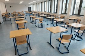 Blick in einen der neuen Klassenräume des Cecilien-Gymnasiums. Foto: Michael Gstettenbauer