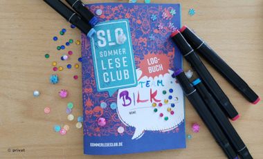 SommerLeseClub Logbuch mit Bastelsachen