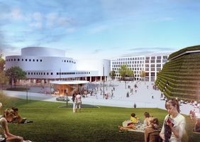 Die Animation zeigt, wie der Gustaf-Gründgens-Platz einmal aussehen soll. Animation: FSWLA Landschaftsarchitekten