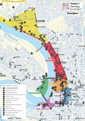 Besucherkarte für die 1. Etappe des Grand Départ Düsseldorf 2017