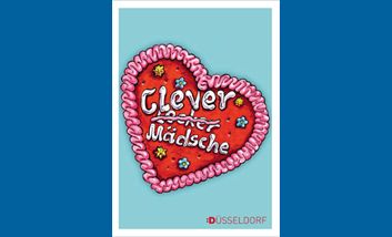 Postkarte "Clever Mädsche"