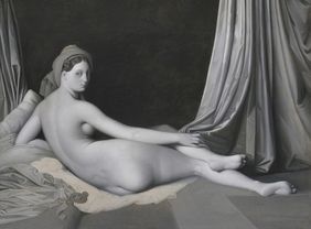 Jean Auguste Dominique Ingres und Werkstatt - Odalisque in Grisaille, um 1824-1834
