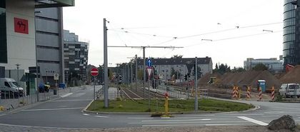 Verlängerung der Straßenbahntrasse in den Medienhafen