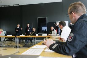 Blick ins Lagezentrum des Drive-In-Diagnose-Centers. Foto: Ingo Lammert