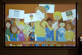 In einer Projektwoche hatten sich Kinder und Jugendliche mit dem Thema Kinderrechte auseinander gesetzt. Foto: Uwe Schaffmeister