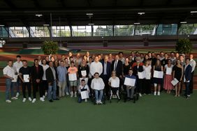 Die Landeshauptstadt gratuliert mit einer großen Ehrung: In der Leichtathletikhalle im Arena-Sportpark wurden die großen Erfolge Düsseldorfs erfolgreichster Sportlerinnen und Sportler des Sport-Jahres 2021 gefeiert; Fotos: Lammert