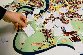 Mitmachen bei der Stadtplanung: Beim "Raumwerk D" ist die Meinung der Düsseldorfer Bevölkerung gefragt; Foto: Dirk Rose