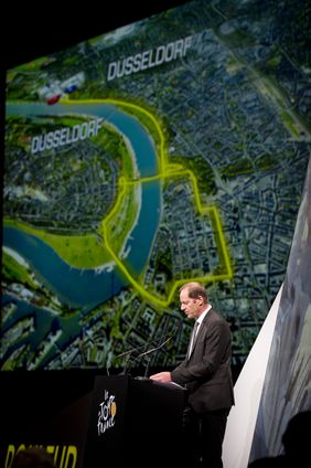 Vorstellung Grand Depart durch Tour-De-France-Direktor Christian Prudhomme in Paris. Foto: Frank Bodenmueller