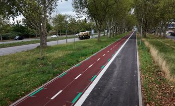 Neues Luisen-Gymnasium über Radleitroute 1 erreichbar