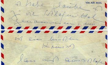 Letzte handschriftliche Nachricht von Gustaf Gründgens
