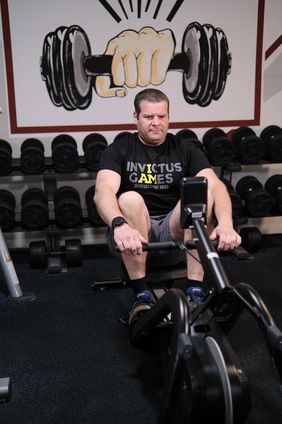 Holger Kunzemann absolviert ein intensives Training zur Vorbereitung auf die INVICTUS GAMES. Foto: Landeshauptstadt Düsseldorf / Michael Gstettenbauer