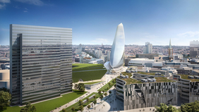 Calatrava/Tuchtinsel. Animation: CENTRUM Projektentwicklung GmbH 