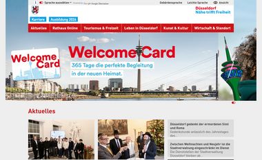 Bildschirmfoto www.duesseldorf.de