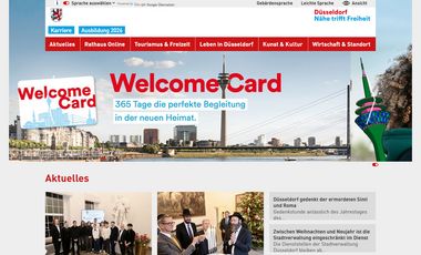 Bildschirmfoto www.duesseldorf.de