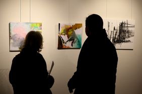 Blick in die Ausstellung "Farbe bekennen"
