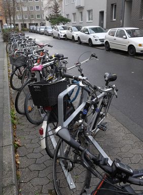 Fahrradabstellanlage in der Cantadorstraße. Foto: Wilfried Meyer