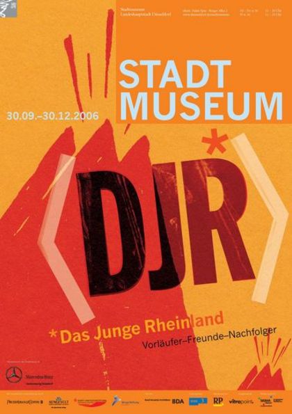 Herausgeber: Baumeister, Annette / Delank, Claudia Titel: DJR - Das Junge Rheinland. Vorläufer, Freunde, Nachfolger Erscheinungsjahr: 2008 Verlag: Hatje Cantz Verlagsort: Ostfildern ISBN: 978-3-7757-1989-6 Preis: 24,90 Euro