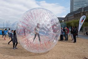 Spiel und Spaß für Kinder bei der Präsentation zum Olympic Adventure Camp 2018; Foto: Schaffmeister