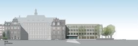 Animation des Erweiterungsbaus am Goethe-Gymnasium in Düsseltal, Landeshauptstadt Düsseldorf/RKW Architektur +.
