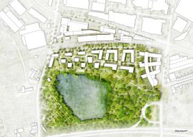 Lageplan: Siegerentwurf von "blauraum Architekten". Copyright: blauraum Architekten