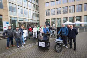 Aktion „Flottes Gewerbe“ vor der IHK Düsseldorf