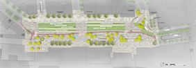 Die Grafik zeigt den aktuellen Planungsstand zur Neugestaltung des Konrad-Adenauer-Platzes. © Amt für Verkehrsmanagement, Planung: ARGE GTL/Vössing
