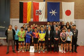 Vergleichswettkampf im Tischtennis mit Chiba; Foto: Young