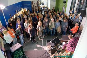 Andrang in der Mahn- und Gedenkstätte zur Nacht der Museen. Foto: Uwe Schaffmeister