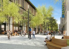 Die Animation zeigt wie die Schadowstraße zukünftig aussehen wird. Grafik: FSWLA Landschaftsarchitekten 