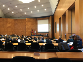  Der Behindertenrat kam am Montag, 14. Dezember, im Plenarsaal des Rathauses zu seiner konstituierenden Sitzung zusammen. Oberbürgermeister Dr. Stephan Keller richtete ein Grußwort an die neuen Mitglieder. Foto: Amt für Kommunikation