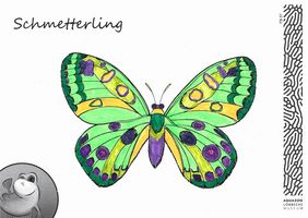 Ausgemalter Schmetterling