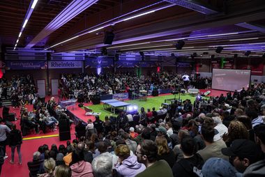 1.100 Volunteers kamen ins Deutsche Tischtennis-Zentrum zum großen Kick-off-Event. Foto: Anna Mroz-Witkowska und Amaury Backhaus