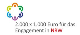 Teilnehmende können sich um eine Förderungen in Höhe von 1.000 Euro bewerben. Grafik: Land Nordrhein-Westfalen
