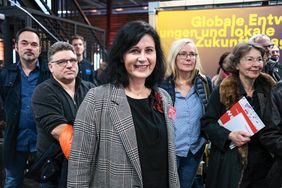 Cornelia Zuschke, Dezernentin der Landeshauptstadt Düsseldorf für Planen, Bauen, Mobilität und Grundstückswesen, bei der öffentlichen Auftaktveranstaltung