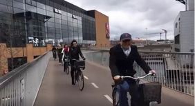 Oberbürgermeister Thomas Geisel erkundete die Fahrradstadt Kopenhagen mit dem Fahrrad.
