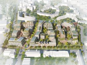 Sohnstraße 45 – Das Quartier erstreckt sich über ein vier Hektar großes Areal. Grafik: HPP Architekten