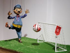 Das Theatermuseum präsentiert unter anderem eine Figur des Düsseldorfer Marionetten-Theaters.