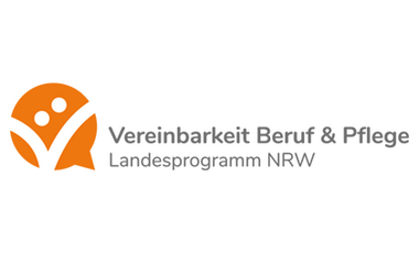 Logo Vereinbarkeit Beruf & Pflege, Landesprogramm NRW