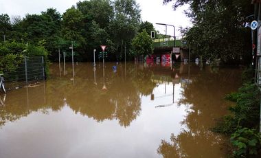 Überschwemmungssituation Düsseldorf