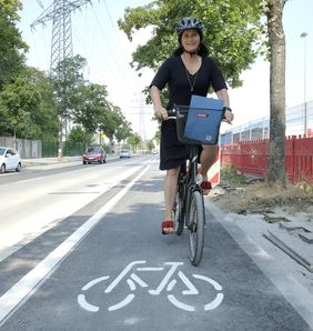 Neuer Radweg Oerschbachstraße