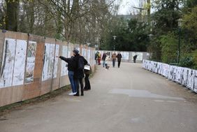 Bürgerbeteiligung zum Blaugrünen Ring: Im Hofgarten sind bis zum 27. März 45 Entwürfe renommierter Planungsbüros ausgestellt. Foto: Lammert