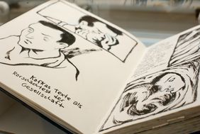 Moritz Stetter hat die bedrückende Atmosphäre von Franz Kafkas "Das Urteil" grafisch umgesetzt. Stetters Werk wird in der Ausstellung ebenfalls beleuchtet; Foto: Ingo Lammert