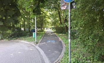 Neuer Geh-/Radweg Richtung S-Bahnhof Volksgarten