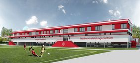 Animation des neuen Nachwuchsleistungszentrums. Quelle: Fortuna Düsseldorf