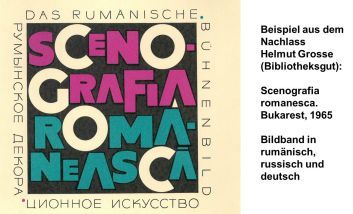 Mehrsprachiger Bildband über das rumänische Bühnenbild. Bukarest, 1965