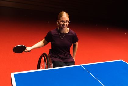 Sandra Mikolaschek, aktive Para Tischtennisspielerin bei Borussia Düsseldorf, zweimalige Paralympics-Teilnehmerin, mehrfache Deutsche Meisterin im Einzel und Doppel