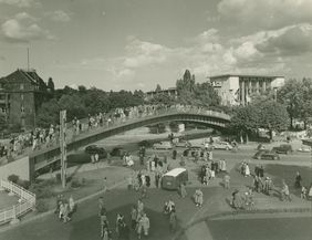 Aluminiumbrücke Cecilienallee 1953